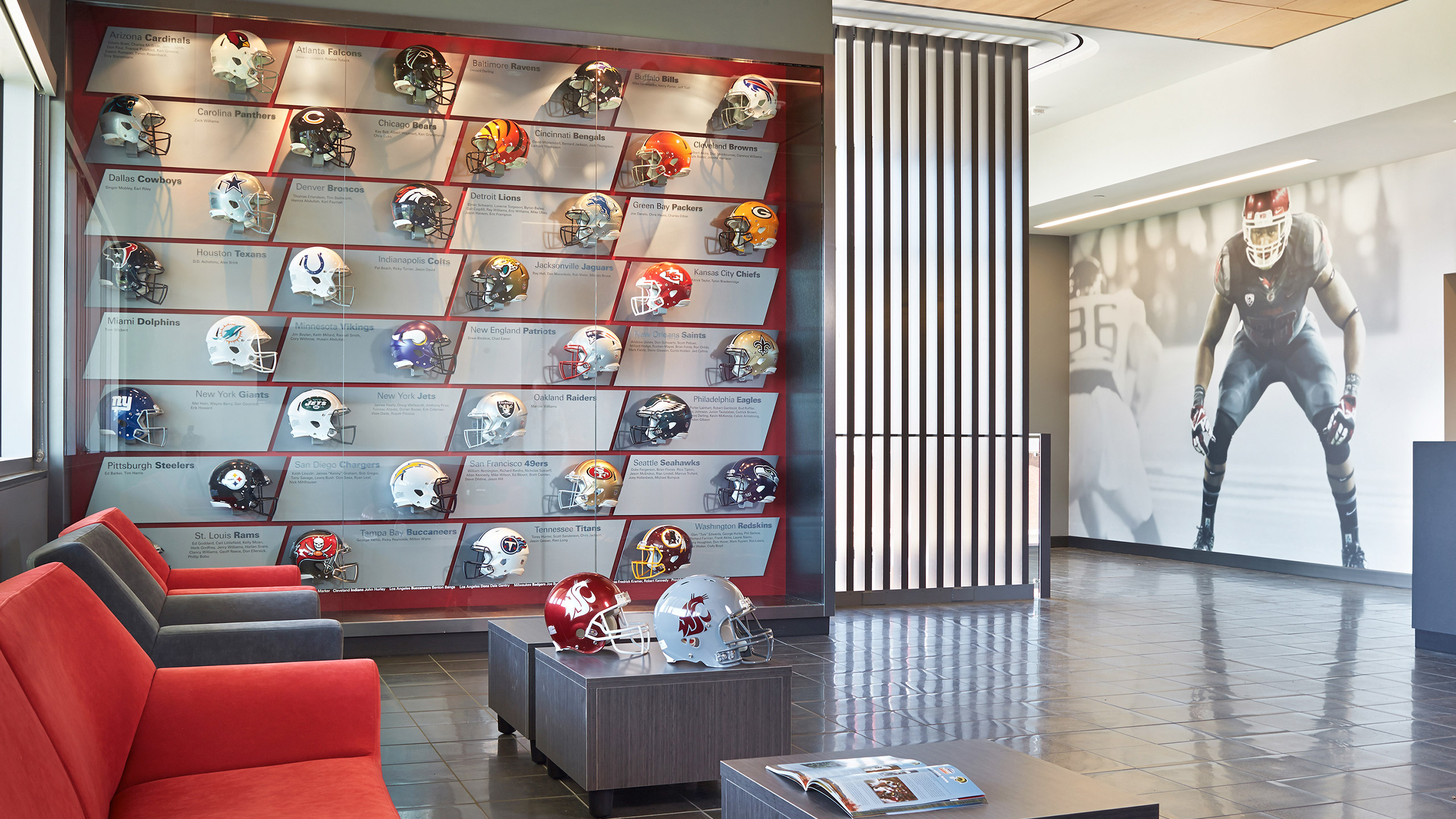 ALSC Architects WSUFootball LobbyDisplay